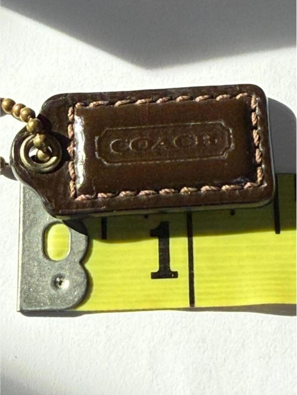 Coach Leather Hangtag Brown (1.5")